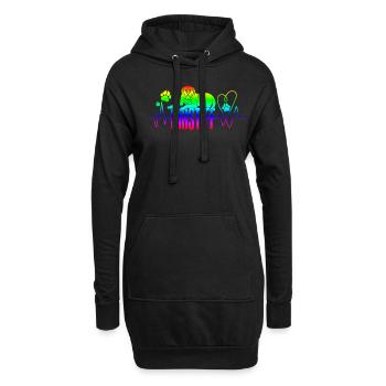 Mastiff - Hoodie-Kleid - Schwarz - Vorne