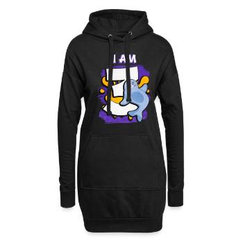 Ich Bin 3 Robbe - Hoodie-Kleid - Schwarz - Vorne