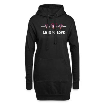 Lesbian Lesbisch Pride Flagge Geschenk - Hoodie-Kleid - Schwarz - Vorne