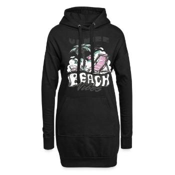 Kalifornien Venice Beach Urlaub Strandreisen - Hoodie-Kleid - Schwarz - Vorne