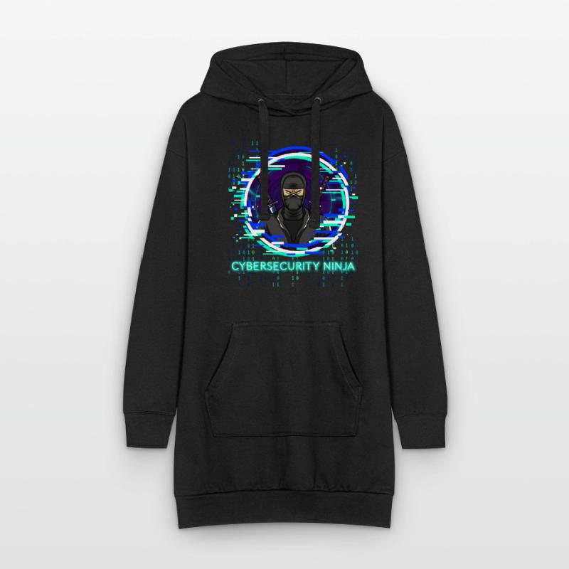 Cybersecurity Ninja Code Programmierer Nerd Hoodie-Kleid