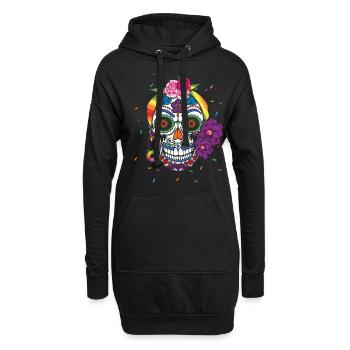Gay Dia De Los Muertos LGBTQ LGBT Pride Monat - Hoodie-Kleid - Schwarz - Vorne