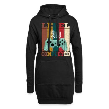 Level 30 abgeschlossen, Geburtstagsgeschenk 30 Jahre Gamer - Hoodie-Kleid - Schwarz - Vorne