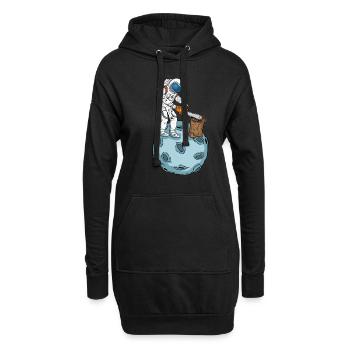 Astronaute Tronçonneuse Hommes Arboriculteur Bûcheron - Sweat-shirt à capuche long Femme - noir - Devant