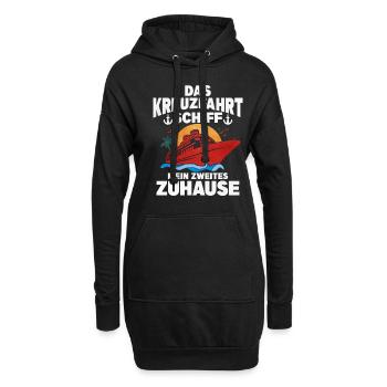 Das Kreuzfahrtschiff Mein Zweites Zuhause - Hoodie-Kleid - Schwarz - Vorne