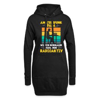 Amateurfunk Papa Wie Ein Normaler Papa Nur Radio a - Hoodie-Kleid - Schwarz - Vorne