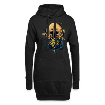 Schwedisch Wikinger Geschenk Männer Schweden - Hoodie-Kleid - Schwarz - Vorne
