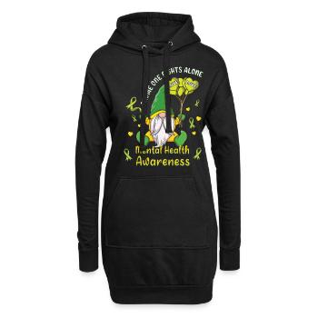Mois de la sensibilisation à la santé mentale Les gnomes de mai - Sweat-shirt à capuche long Femme - noir - Devant