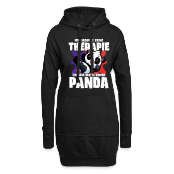 Ich Brauche Keine Therapie Ich Muss Nur Zu Meinem - Hoodie-Kleid - Schwarz - Vorne
