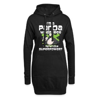 Panda - Sweat-shirt à capuche long Femme - noir - Devant