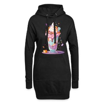 Candycore Aesthetic pour ceux qui ont la dent sucrée - Sweat-shirt à capuche long Femme - noir - Devant