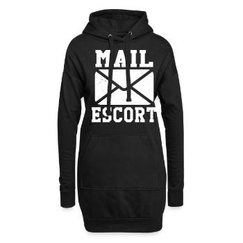 Postbote Postdienstleister Briefträger - Hoodie-Kleid - Schwarz - Vorne