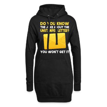 Postbote Postdienstleister Briefträger - Hoodie-Kleid - Schwarz - Vorne