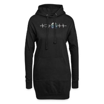 Erde - Hoodie-Kleid - Schwarz - Vorne