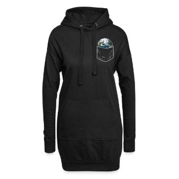 Erde - Hoodie-Kleid - Schwarz - Vorne