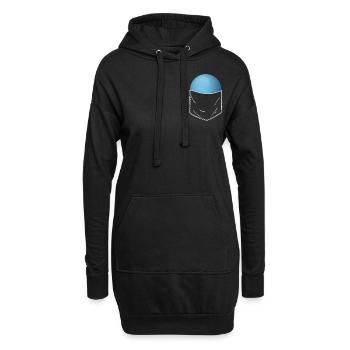 Uranus - Sweat-shirt à capuche long Femme - noir - Devant