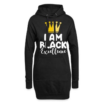Black Woman African American Pride - Hoodie-Kleid - Schwarz - Vorne