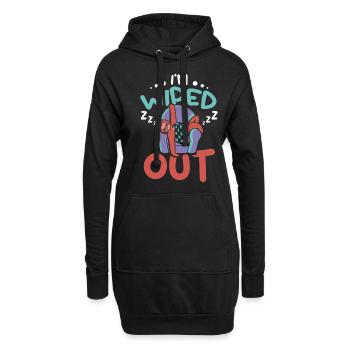 Je suis anéanti Sleeping Sloth - Sweat-shirt à capuche long Femme - noir - Devant