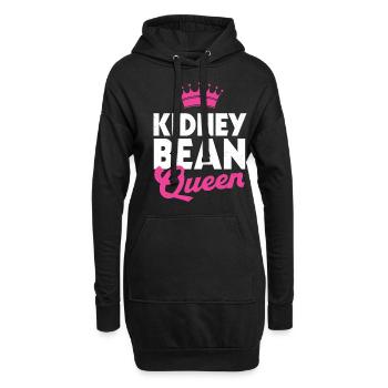 Kidney Bohnen - Hoodie-Kleid - Schwarz - Vorne