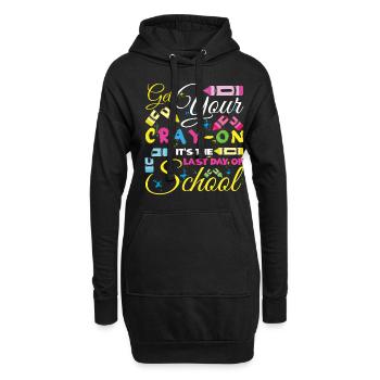 Color Bye School Out Last Class Student Teacher - Hoodie Dress - black - Front