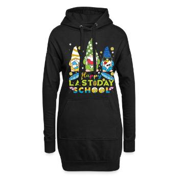 Gnome Bye School Happy Last Class Lehrer Schüler - Hoodie-Kleid - Schwarz - Vorne