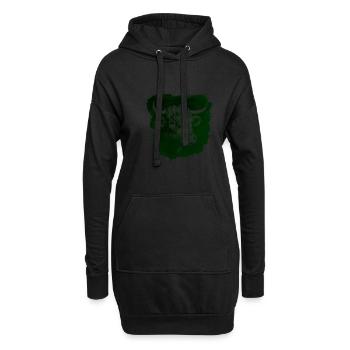Hochlandrind Hochland Rind Highland Cattle Kuh - Hoodie-Kleid - Schwarz - Vorne