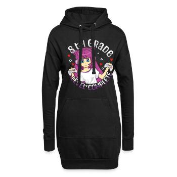 Schulen der 8. Klasse am letzten Unterrichtstag des Sommers - Hoodie-Kleid - Schwarz - Vorne