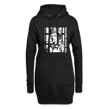 Derrière les barreaux Infirmière correctionnelle - Sweat-shirt à capuche long Femme - noir - Devant