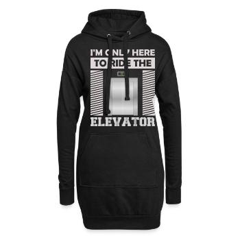Elevator f I'm just here to ride the elevator - Hoodie Dress - black - Front