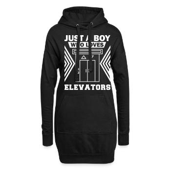 Elevator f I'm just here to ride the elevator - Hoodie Dress - black - Front
