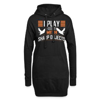 Falconer Falconry Falcon Ornithology Falcon - Hoodie-Kleid - Schwarz - Vorne