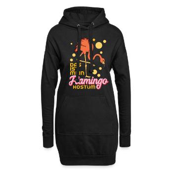 Das Ist Mein Flamingo Kostüm - Hoodie-Kleid - Schwarz - Vorne