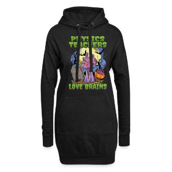 Physiklehrer Zombie Hand Halloween - Hoodie-Kleid - Schwarz - Vorne