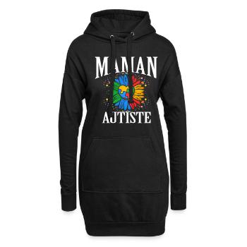 Cadeau autisme autisme - Sweat-shirt à capuche long Femme - noir - Devant