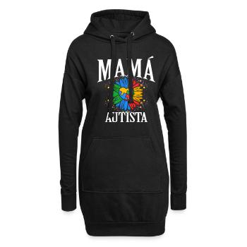 Cadeau autisme autisme - Sweat-shirt à capuche long Femme - noir - Devant