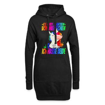 Es gibt 2 Arten Menschen Ich Hasse beide - Hoodie-Kleid - Schwarz - Vorne