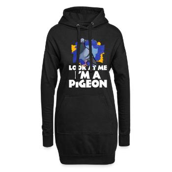 Taube - Hoodie-Kleid - Schwarz - Vorne