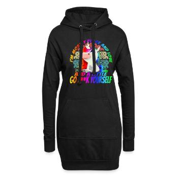 Ich Bin Hauptsächlich Frieden, Liebe - Yoga - Hoodie-Kleid - Schwarz - Vorne
