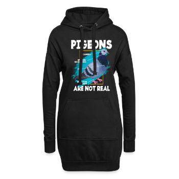 Taube - Hoodie-Kleid - Schwarz - Vorne