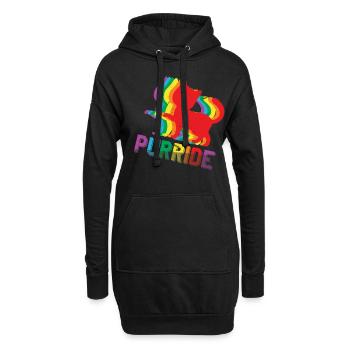 Süße Katze Schwul LGBTQ Regenbogen LGBT Pride Monat - Hoodie-Kleid - Schwarz - Vorne