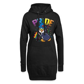 Pinguin-Liebhaber Homosexuell LGBTQ Regenbogen LGBT Pride Monat - Hoodie-Kleid - Schwarz - Vorne