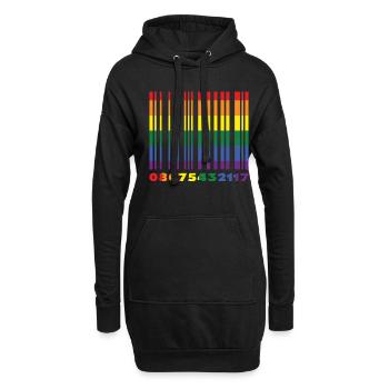 Bar Code Gay LGBTQ Rainbow LGBT Pride Month - Hoodie Dress - black - Front