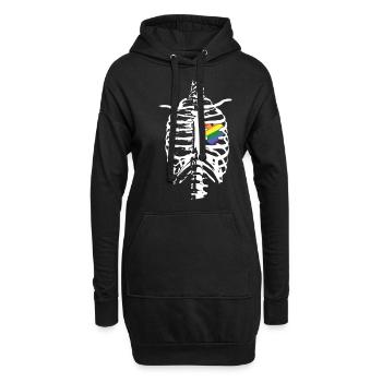 Skeleton Heart Gay LGBTQ Rainbow LGBT Pride Mois - Sweat-shirt à capuche long Femme - noir - Devant