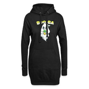 Boo Ba Ghost Bubble Tea - Hoodie-Kleid - Schwarz - Vorne
