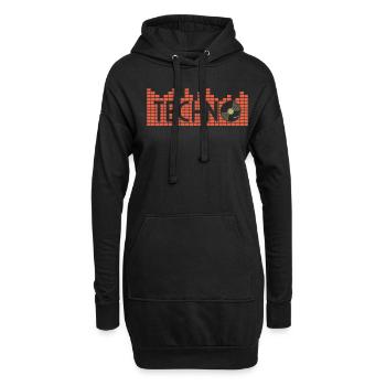 DJ Raver Rave Hard Techno Dark Tekno - Hoodie-Kleid - Schwarz - Vorne