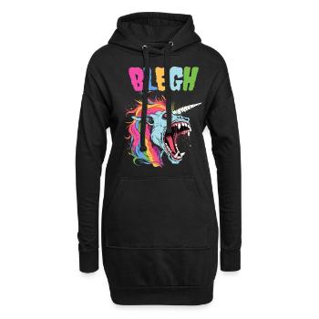 Live Laugh Blegh Blehgssed Heavy Metal Einhorn - Hoodie-Kleid - Schwarz - Vorne