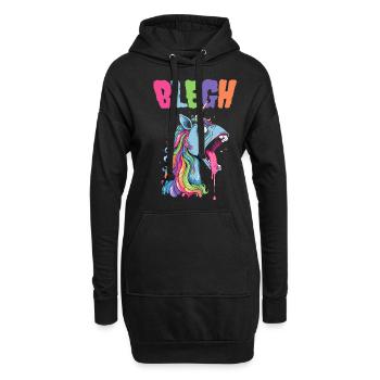 Live Laugh Blegh Blehgssed Heavy Metal Einhorn - Hoodie-Kleid - Schwarz - Vorne