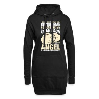 J’ai demandé à Dieu de faire de moi un homme meilleur - Sweat-shirt à capuche long Femme - noir - Devant