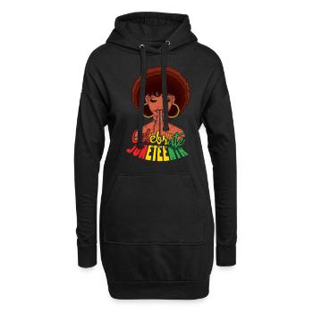 Les filles célèbrent l’histoire des Noirs de Juneteenth - Sweat-shirt à capuche long Femme - noir - Devant