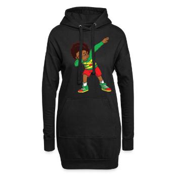 Les enfants célèbrent l’histoire des Noirs de Juneteenth - Sweat-shirt à capuche long Femme - noir - Devant